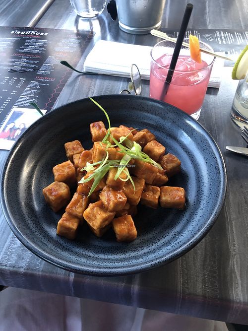 Tofu bites with smoked apple habanero sauce  at Birdhouse in Dollard-des-ormeaux