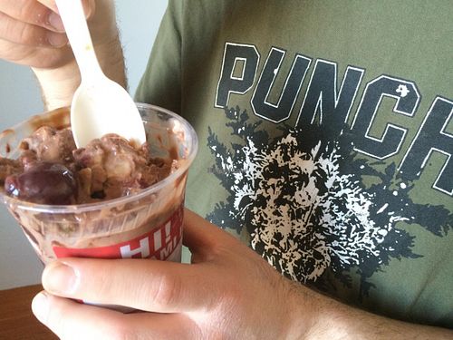 I can't remember the name. It had pistachios and cherries in it though. at Bragg's Factory Diner in Phoenix