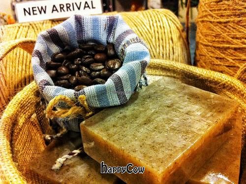 Coffee soap bar 
99% natural ingredients at Samui Health Shop by Lamphu in Koh Samui
