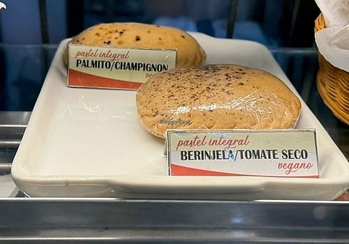 Pastéis veganos integrais de palmito/champignon e berinjela/tomate seco  at Fazenda Paradiso Café in Rio De Janeiro