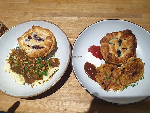 Thai ingredient pie and roster at The Pie Box Cafe in Cardiff