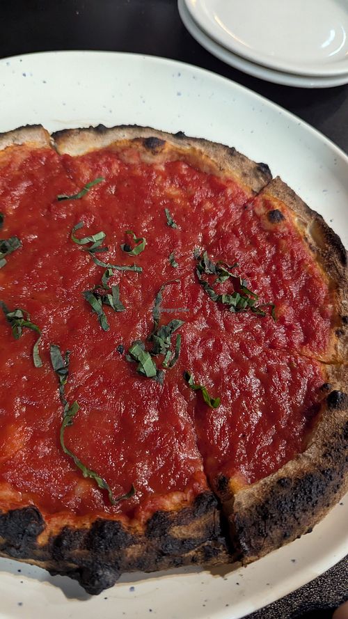 Vegan pizze at La Piazza Cucina Italiana in Springfield