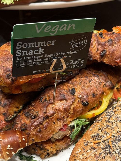 vegan sandwiches  at Bäckerei Riegler - Hauptbahnhof Mannheim in Mannheim