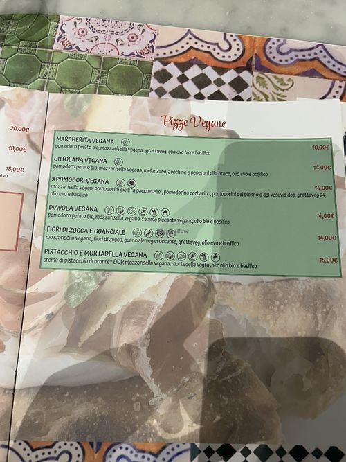 Menu   at Pizzeria Assaje  in Milan