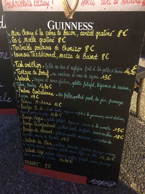 Menu   at Five Eleven in Aurillac