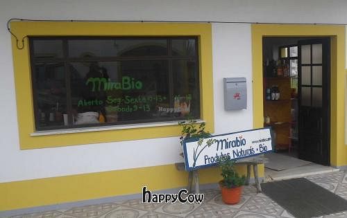 Temporary Store Front before hanging the signs at MiraBio in Odemira