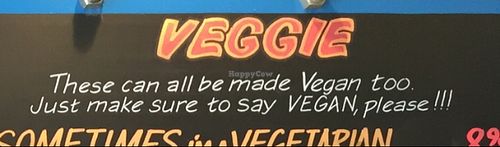 Vegan-friendly menu at Ike's in Cupertino