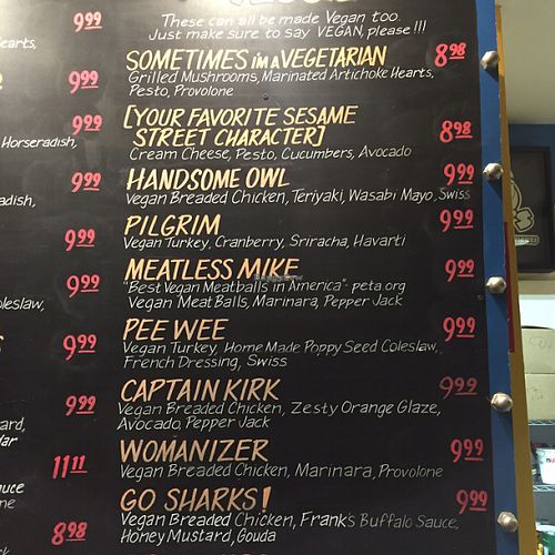 Veggie sandwiches (can be made vegan upon request) at Ike's in Cupertino