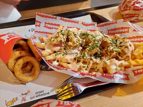 Onion rings + fries at Thunder Vegan - La Latina  in Madrid