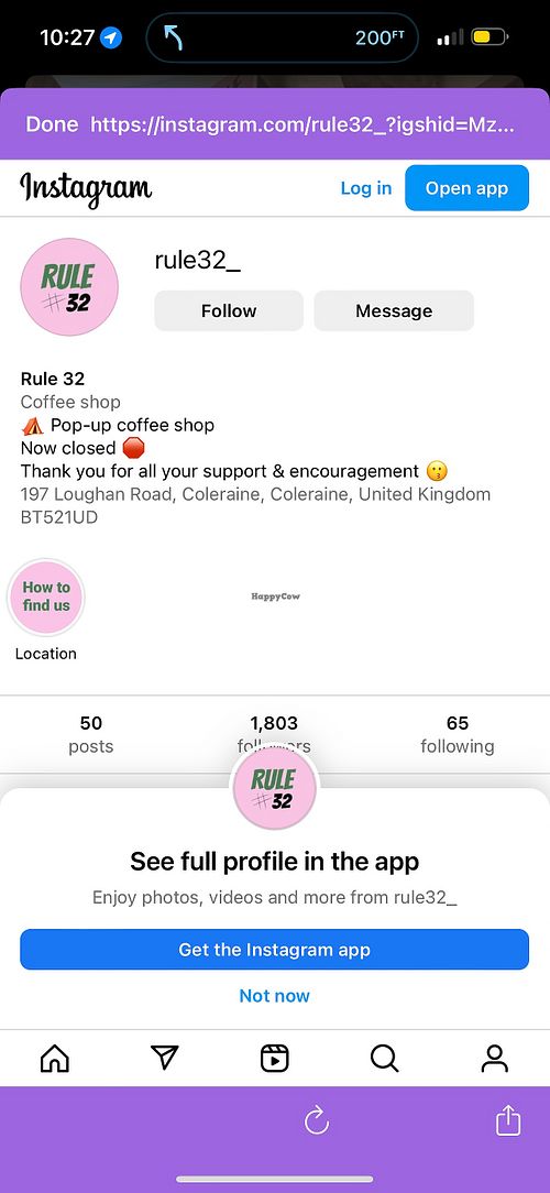   at Rule 32 in Coleraine