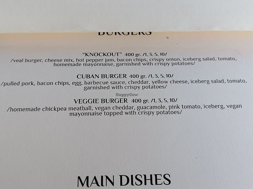 Menu at Elvis Kitchen in Sozopol