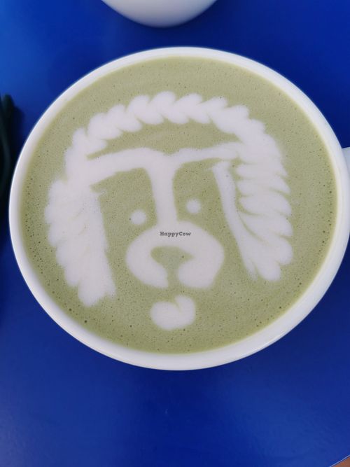 Matcha with oat milk €4.50 at The Capsule Cafe in Ericeira