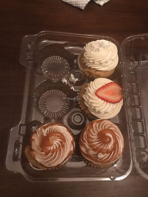 Lemon, strawberry cassata and churro. Churro was the best!! at Cleveland Vegan in Lakewood