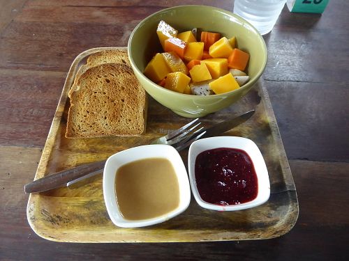 Fruit and Toast at Orion Cafe in Koh Phangan