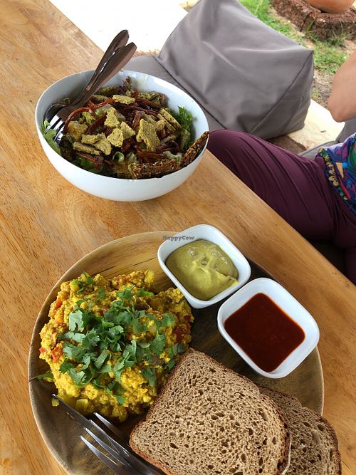 Tofu egg and Cesar slate   at Orion Cafe in Koh Phangan