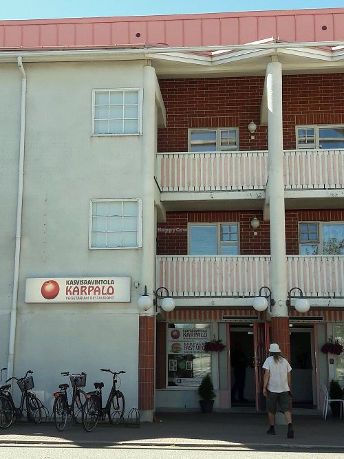 the restaurant in ground floor. at Kasvisravintola Karpalo in Kuusamo