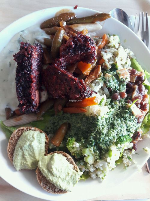 food from buffet at Kasvisravintola Karpalo in Kuusamo