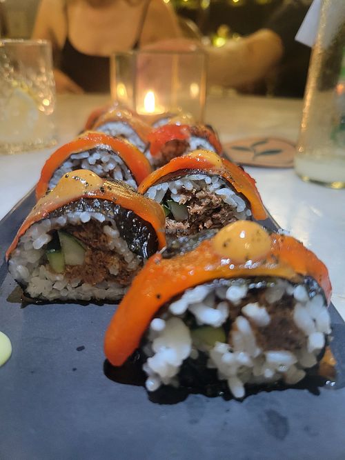 Vegan sushi! at Plant Bistro in Ubud
