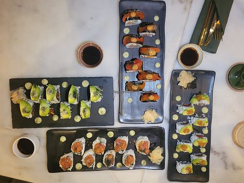 Vegan sushi at Plant Bistro in Ubud