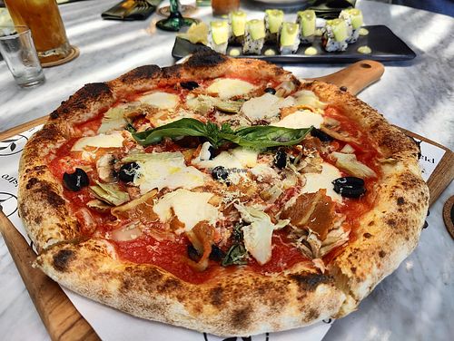 pizza capricciosa at Plant Bistro in Ubud