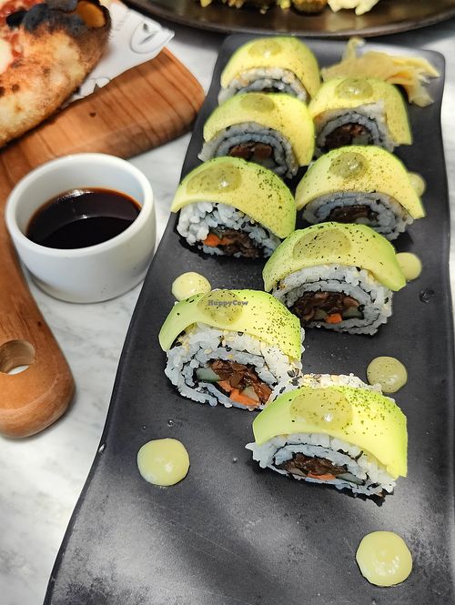 avocado mushroom roll at Plant Bistro in Ubud
