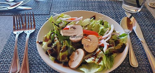 Side salad w/iceburg at Blue Cow Cafe in Big Rapids