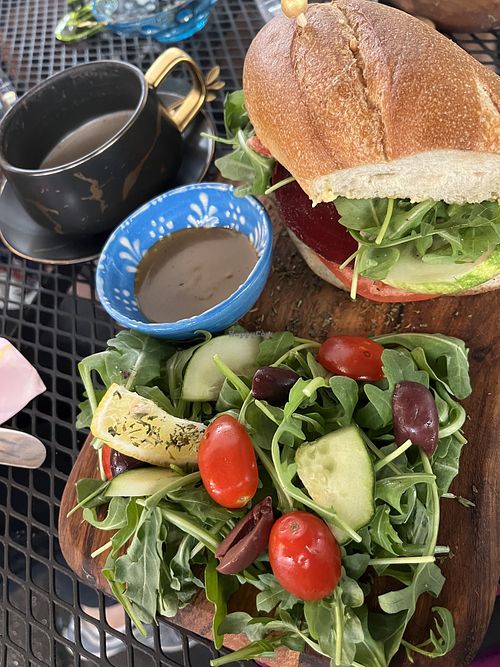 Quailfield Farms Cucumber & Roasted Beet Sandwich  at Cameo Love Market in Asbury Park