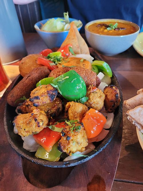 Vegan mixed grill at Tap & Tandoor in Southampton