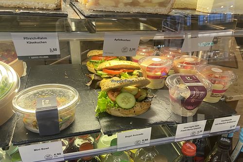 Bagel and overnight oats   at Coffee Fellows in Chemnitz