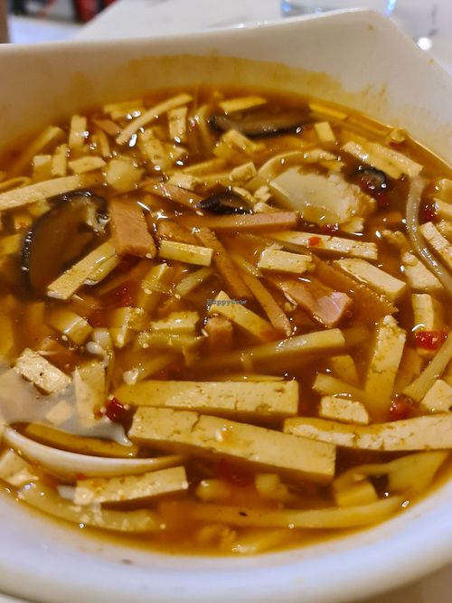 Spicy noodle soup at Gong De Lin in Melbourne