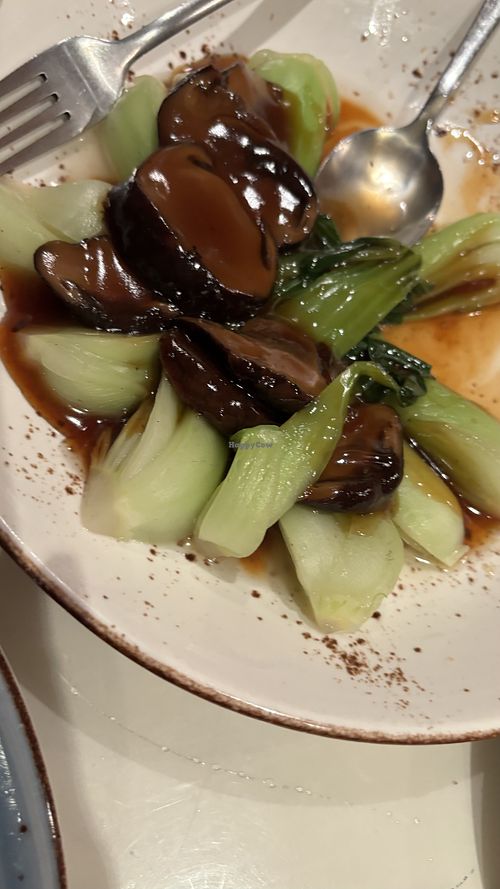 Stir fried shiitake mushroom   at Gong De Lin in Melbourne