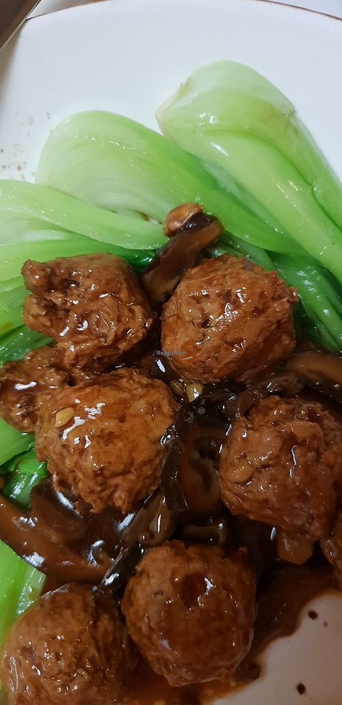 Veggie meatballs at Gong De Lin in Melbourne