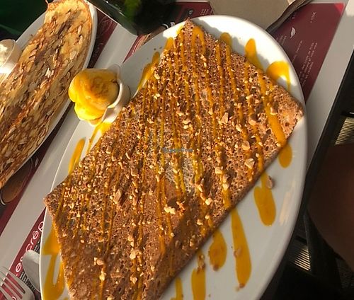 Sweet vegan crepe  at Les Crêpes d‘Alex in Landivisiau