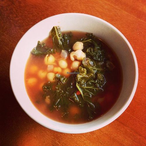 Garbanzo and kale soup! at Mead's Green Door Cafe in Orange