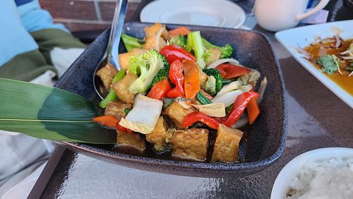 basil main dish. delicious at Sushi Thai Salida in Salida