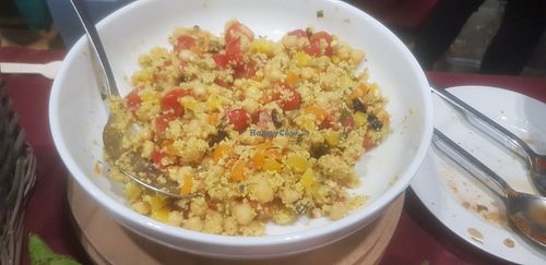 Mediterranean couscous salad at Veġetali in Alnwick