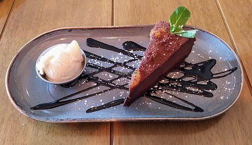 Vegan, Gluten Free, Chocolate Orange Torte at The Punchbowl Inn in Woodstock