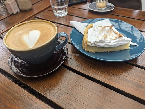 Vegan Lemon Meringue with Coffee at Soul Garden Glebe in Glebe
