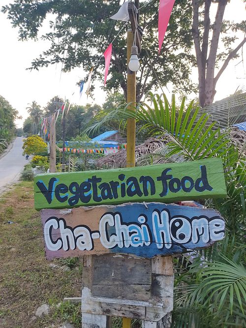 You can't miss the sign at Cha Chai Home in Koh Phayam