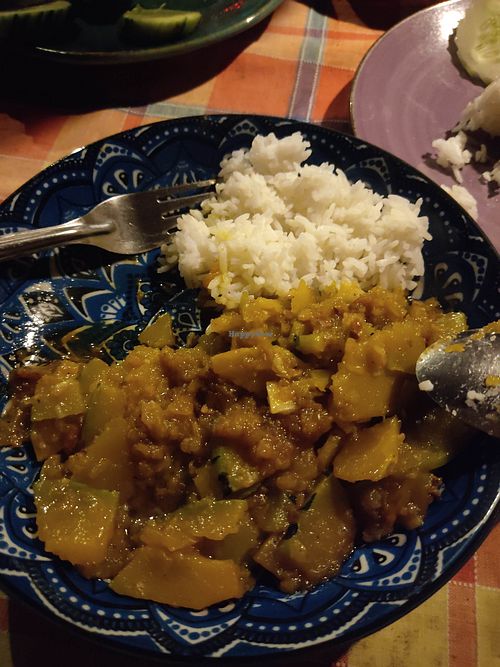 Fried pumpkin at Baan Namchaa in Koh Phayam