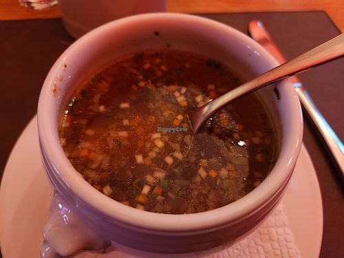 Vegan soup at Stadtkeller in Luzern