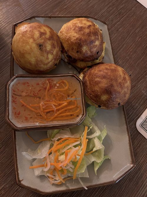 Rice pancakes fried but tasty  at Mâm Chay in Dusseldorf