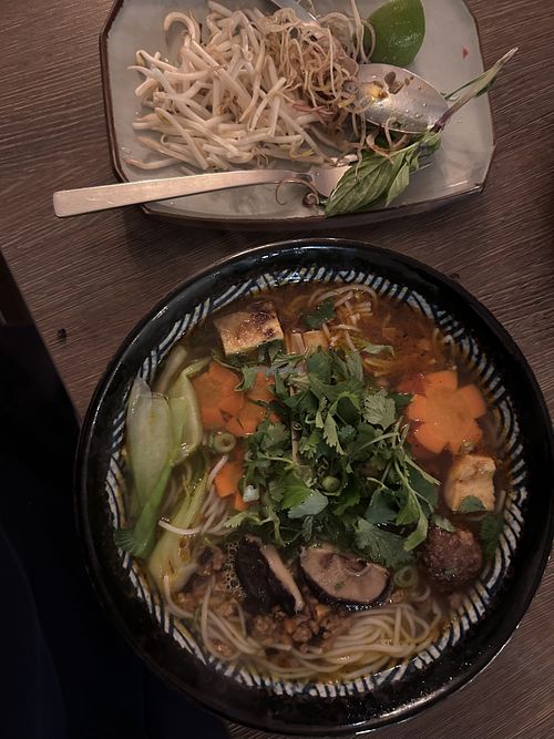 Soup with fried balls    at Mâm Chay in Dusseldorf
