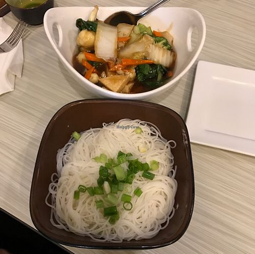 vegan stir fry with vermicelli  at Taste of Saigon in Calgary