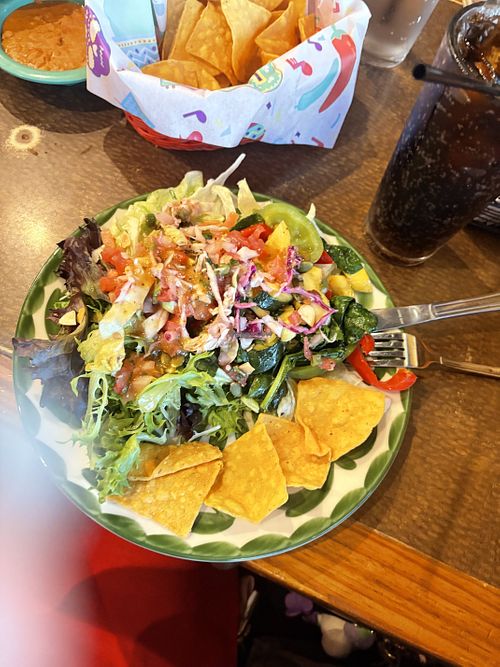 lunch buffet trip😄(salad bar + fajita veggies)  at Casa Chapala in Bastrop