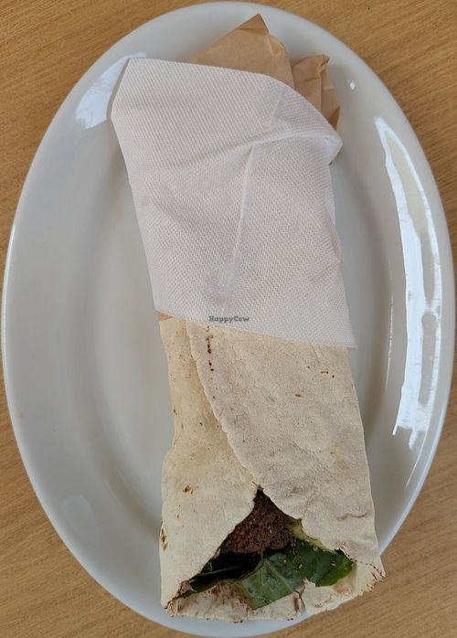 Arabic Pita with Falafel at Syn-trofi Cooperative Grill in Crete