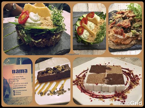 divine flavours!!  at Nama Artisan Raw Foods in West London