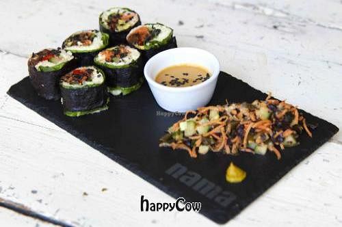 I love Raw Sushi platter from Nama. You have tro try it!!! at Nama Artisan Raw Foods in West London