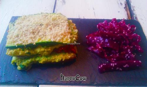 Nama's delicious raw lasagna at Nama Artisan Raw Foods in West London