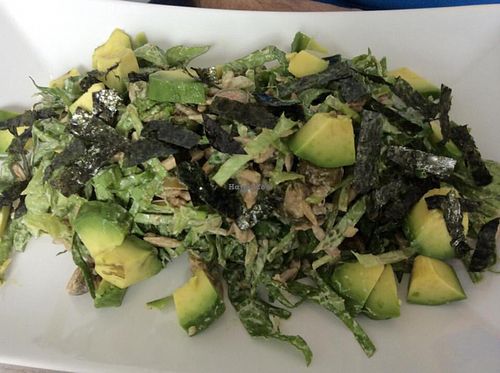 delicious Salad with Avocado.  at Nama Artisan Raw Foods in West London